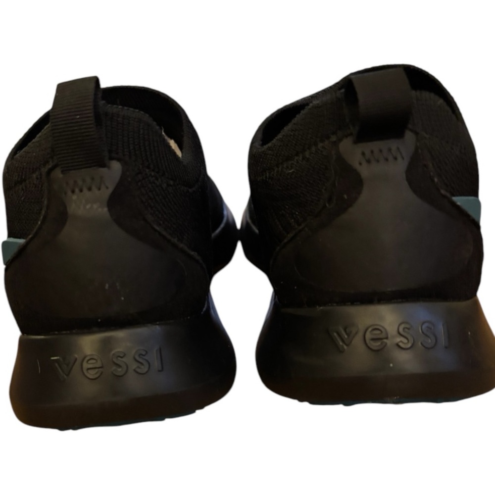 VESSI Women's WATERPROOF Everyday Move Slip-On Sneaker in Onyx Black/Black (8) - Picture 7 of 10